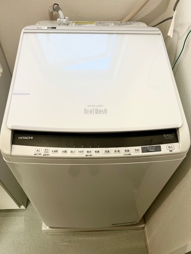 日立　洗濯機　BEAT WASH（8kg） BW-DV80E 2020年製