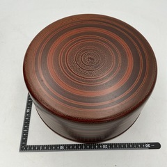 茶櫃（ちゃびつ）竹模様入り／木製 和風収納箱 インテリアの画像