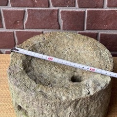 石臼 石うす そば粉 粉引き 茶臼 約14.3kg【東京 直接引取歓迎】検 古民具 庭石 天然石 の画像