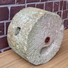 石臼 石うす そば粉 粉引き 茶臼 約14.3kg【東京 直接引取歓迎】検 古民具 庭石 天然石 の画像