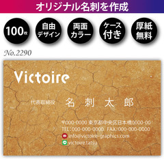 名刺印刷 100枚 両面 フルカラー 紙ケース付 No.2…