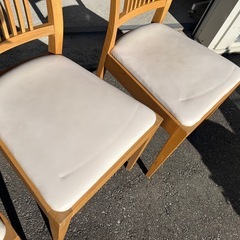 大塚家具 ダイニングチェア クレア C-386 4点セット ハイバック チェア W430 D578 H1000 SH440 中古品 ④の画像
