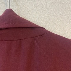 ボルドー　シャツワンピース　ロングの画像