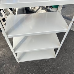 スチールラック オープンラック 棚6段 収納家具 棚板 W600 D300 H1460 少し歪みあり！ 中古現状渡し！ ④の画像