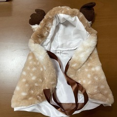 ほぼ新品未使用犬猫用トナカイ服コスチュームMハロウィンポンチョクリスマスの画像