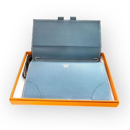 【ドリーム池田】エルメス　手帳カバー　ブルー　IKW-50