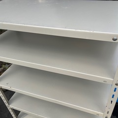 スチールラック オープンラック 棚5段 収納家具 棚板 W880 D455 H1430 中古現状渡し！ ④の画像