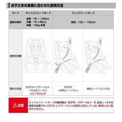 ISOFIX対応ジュニアシート　未使用　15ヶ月〜12歳までの画像
