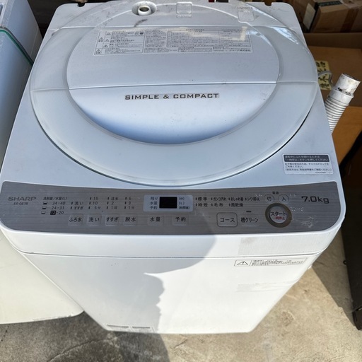 【洗濯容量7kg】シャープ　洗濯機　ES-GE7B
