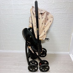 ②　［美品✨］ 清掃済み　スマートエンジェル　デヨーネレジェ　e ディズニー コラボ品 ミッキーマウス柄　両対面 式　ベビーカーの画像