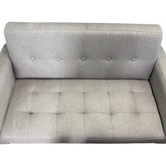NO.2610 2人掛けソファ ポケット付き グレー コンパクト 家具 中古の画像