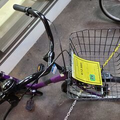 J1683【リユースのサカイ柏店】シティサイクル　NA2 ViVid　ダイナモライト　パープル★店頭にて試乗可★ 簡易クリーニング済　　 中古自転車 　流山市  松戸市 我孫子市 鎌ヶ谷市 船橋市 守谷市 取手市　の画像