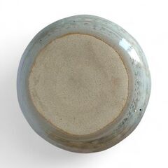 日本クラフト陶器　くるみ大皿　渦巻　刷毛目の画像