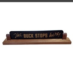 ハリー・トルーマン Harry S. Truman デスクサイン 「The Buck Stops Here」 レプリカ  の画像