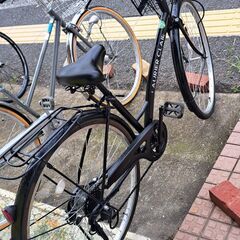 【リサイクルショップどりーむ天保山店】No.515　自転車　26インチ　6段切替・カゴ付き🎵　ライト無し😢の画像