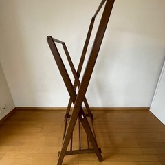 折りたたみ　木製ハンガーラックの画像
