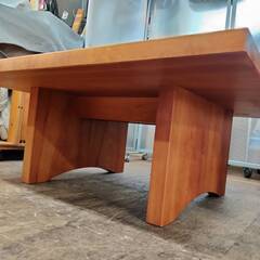 【愛品倶楽部柏店】WOOD YOU LIKE COMPANY ウッドユウライクカンパニー 無垢材テーブル チェリー材 雪月花 デザイナー：神山公一の画像
