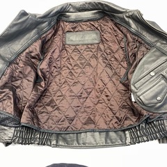 PLICANA レザージャケット　ライダースジャケット　バイクジャケット　牛革製 サイズ　M〜L  極上の画像