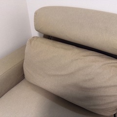 美品　無印良品 2人掛けソファ ヘッドレスト付き脚付き の画像