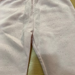 女児95サイズ・裏起毛パンツ(ピンク・ニコちゃんロゴ入)の画像