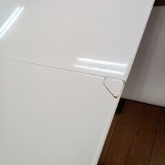 ★ジモティ割あり★  伸長式ダイニングテーブルセット ホワイト/ブラック H70×D75×W92～120 クリーニング済み TK7013の画像
