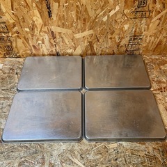 C(7609) クローバー印 浅型 角バット 4個セット ステンレス 320×435×22㎜ 業務用 厨房用品 飲食店 店舗用の画像