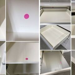 パモウナ キッチンボード 幅140 ソフトクローズ ハイカウンター ハイグロスホワイト レンジ台 ダイニング 中古家具 店頭引取歓迎 R10168の画像