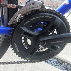 (極上美品) クロスバイク　GIOS MISTRAL　ジオス ミストラル　ジオスブルー　新品部品換装　オールシマノ　700-35Ｃ 8S 　の画像