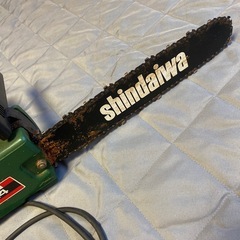 新ダイワ A14 　電動チェーンソー 動作OK 電気 切断機 枝切り 丸太 伐採 木材 材木 農機具 DIY用品 電動工具の画像