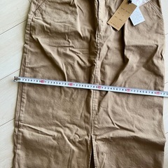 スカート タイトスカート LARU ラル 3L ベルト付き ストレッチ ベージュの画像