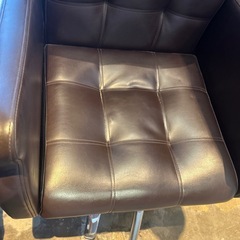 ジャンク品　美容院　セット椅子　ブラウンの画像
