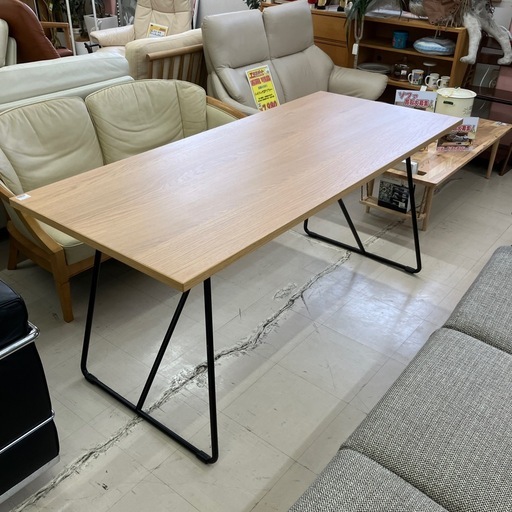 中古美品　MUJI 無印良品　木製折りたたみテーブル　幅160cm 公田店