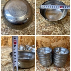 C(7610) ステンレス 韓国食器 茶碗 20個 業務用 厨房用品 飲食店 店舗用 韓国料理の画像