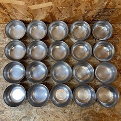 C(7610) ステンレス 韓国食器 茶碗 20個 業務用 厨房用品 飲食店 店舗用 韓国料理の画像