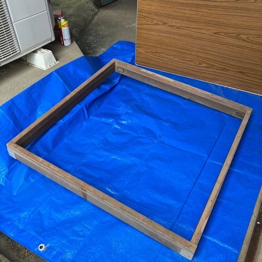 昭和レトロ　骨董品　掘りごたつ用こたつやぐら(枠、天板付き)　
