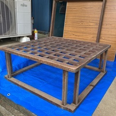 こたつやぐら　骨董レトロ(枠、天板付き)　の画像