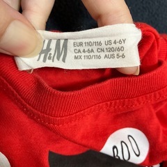 【H&M】コウモリプリントロンT【110】の画像