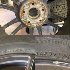 & タイヤホイール　4本セット　スタッドレス　225/55R17 17インチ　2019年製　5穴　WAREN 17×7.0J +55 PCD 114.3の画像
