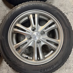 溝あり　軽自動車全般　155/65R14 スタッドレスタイヤ付き4本セットの画像
