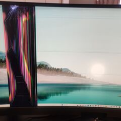 【ジャンク】BenQ EW3880R 37.5インチ湾曲ウルトラワイドモニター／左側表示不良あり【研究学園駅まで取りに来れる方限定】の画像
