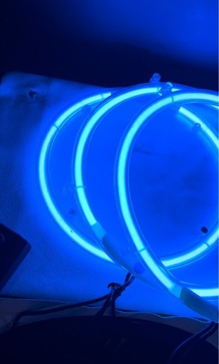 ネオン管 ネオンリング ブルー 3セット 当時物