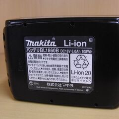 マキタ 純正バッテリ 18V 6.0Ah BL1860B バッテリー残量表示付 リチウムイオン makita 電動工具 レターパック600発送可 札幌 手稲の画像