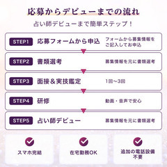 完全在宅！シフト自由！電話占い師募集！分給＋実績ボーナス業界最高水準×充実のサポート体制＆創業18年の実績の画像