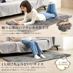 電気カーペット 1畳 180×80cm ダニ退治機能 電気毛布 敷き シングル 6段階温度調節&タイマー機能付き 丸洗い可 ホットカーペット兼用可 頭寒足熱配線 PSE認証済みの画像