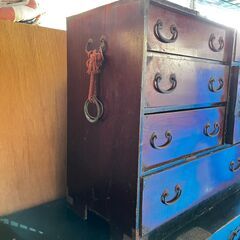 古家具 タンス 4段9杯 引き出し箪笥 和箪笥 ビンテージの画像