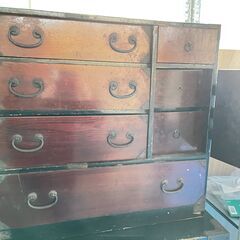 古家具 タンス 4段9杯 引き出し箪笥 和箪笥 ビンテージの画像