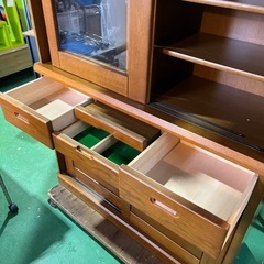 食器棚　キッチン収納　棚　収納棚　【114.5×41.5×195.5】の画像