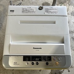 パナソニック　全自動洗濯機　５．０ｋｇ　グレー／ホワイト　ビッグウェーブウォッシュ　２０１４年製　ＮＡ－Ｆ５０Ｂ８の画像