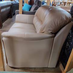 【愛品倶楽部柏店】合皮2人掛けソファ 幅136cmの画像