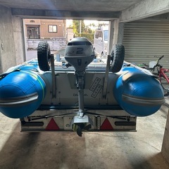 2馬力ゴムボート＆軽トレーラーセットの画像